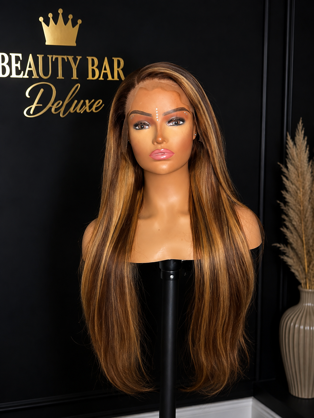 26 inch Highlight Straight HD Frontal Wig by Beauty Bar Deluxe