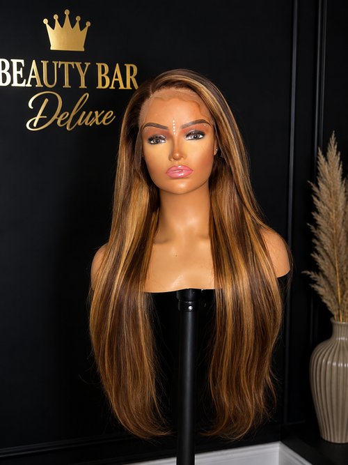 26 inch Highlight Straight HD Frontal Wig by Beauty Bar Deluxe