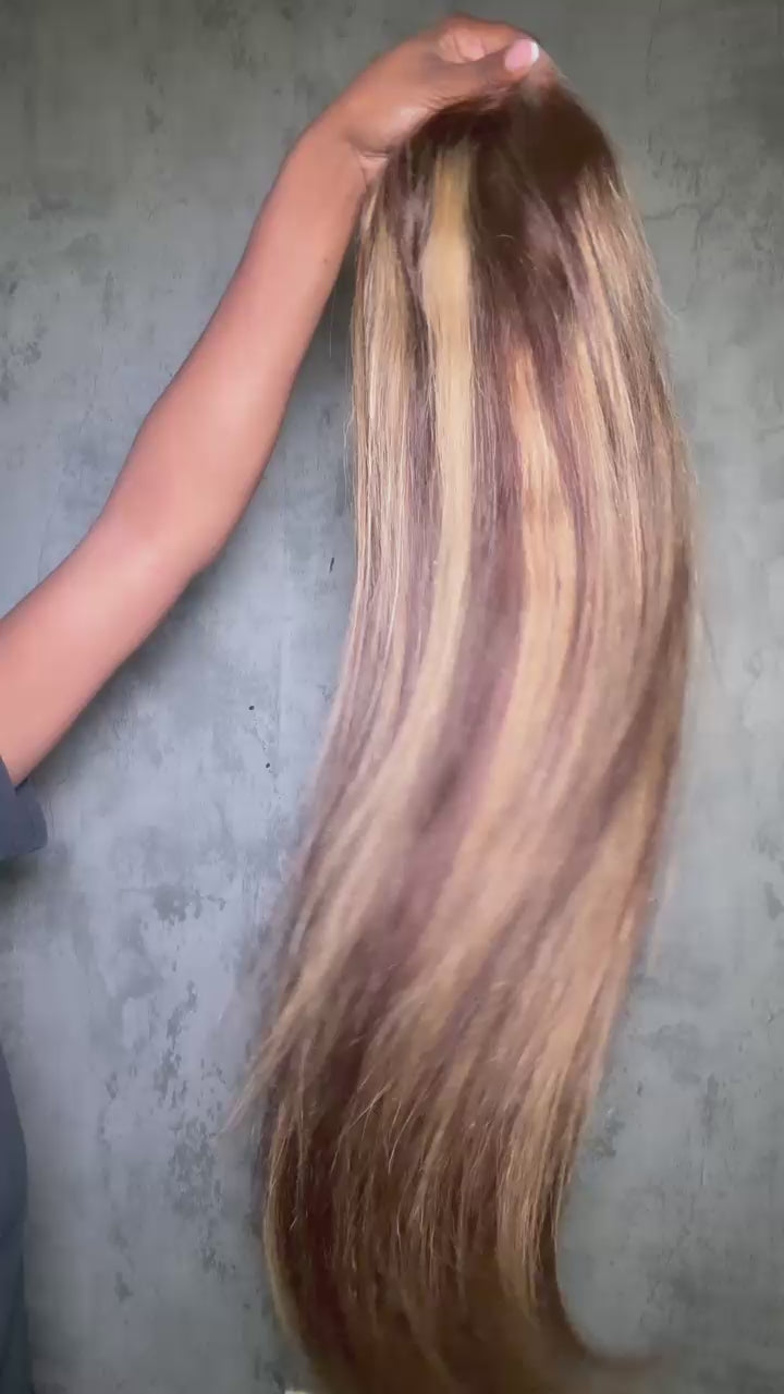 26" Highlight Straight HD Frontal Wig – Ready to Ship